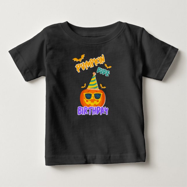 Pumpa kille födelsedag Halloween T-shirt (Framsida)
