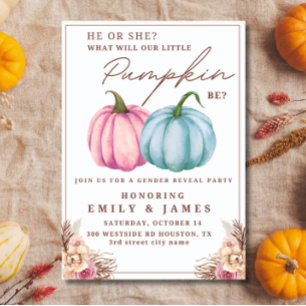 Pumpa Köns Avslöjande Pojke eller Flicka Han elle Inbjudningar