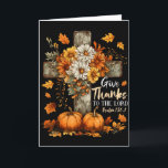 Pumpa kristen Ge tack till Herren Blommig F Kort<br><div class="desc">Pumpa kristen Ge tack till Herren Blommig Höst</div>