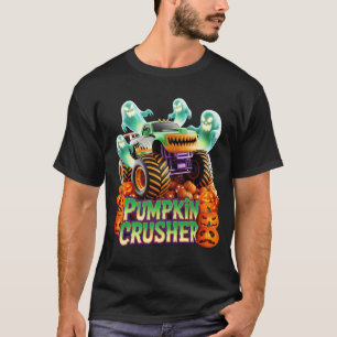 Pumpa Kross Monster Truck Spöke Halloween Fordon T Shirt