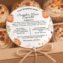 Pumpa krydd cupcake Cottage Law Matetikett