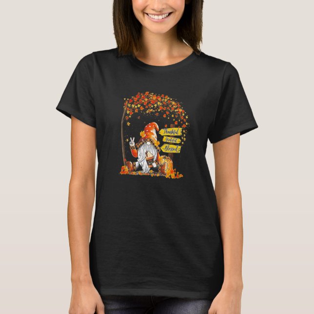 Pumpa Krydd Tomte  Hej Höst Orange Karetär Rutig M T Shirt (Framsida)