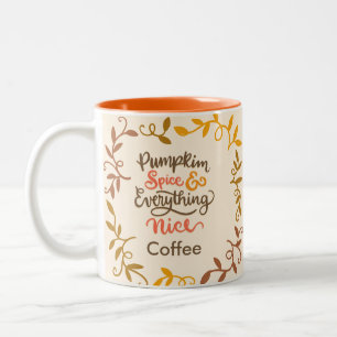 pumpa krydda allt fint Två-Tonad mugg