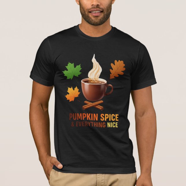 Pumpa Krydda & Allt Gott Höstkaffe T Shirt (Framsida)