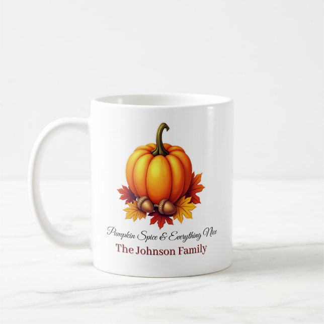 Pumpa Krydda & Allt Gott Personligt Kaffemugg (Vänster)