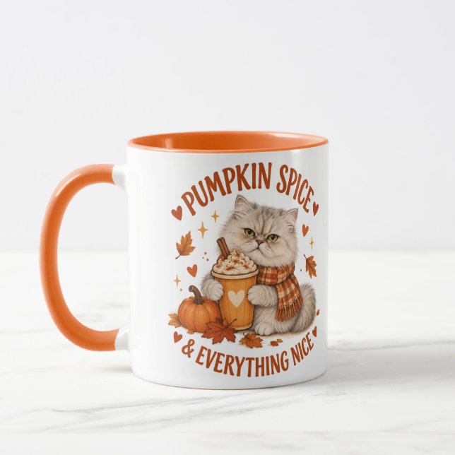 Pumpa Krydda & Allt Gott Söt Katt Mugg (Vänster)