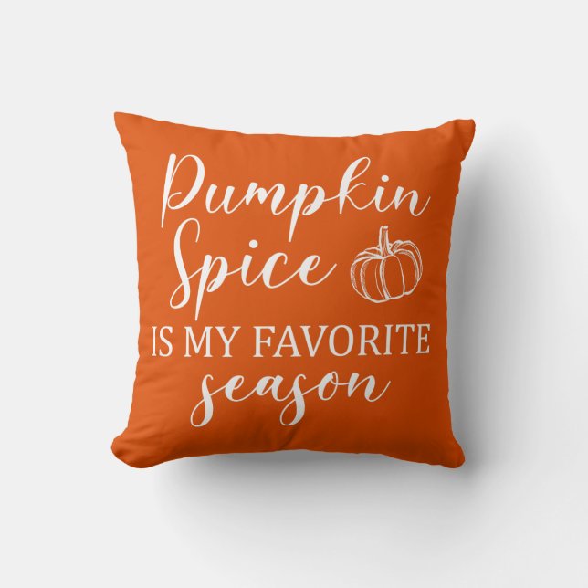 Pumpa Krydda är min favorit säsong höst orange Kudde (Framsida)