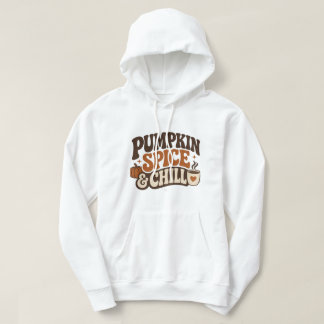 Pumpa Krydda & Chill Mysig Höst Koffeedesign Hoodie