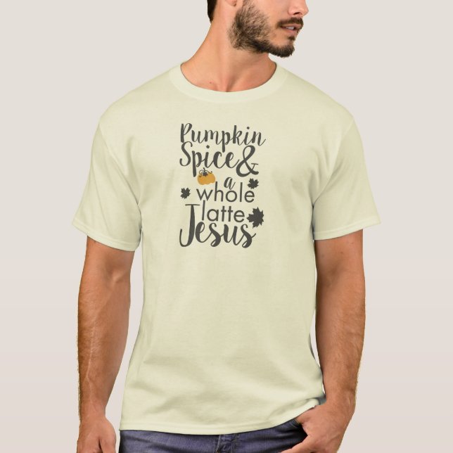 Pumpa Krydda & En Hel Del Jesus Kristna Höst T Shirt (Framsida)