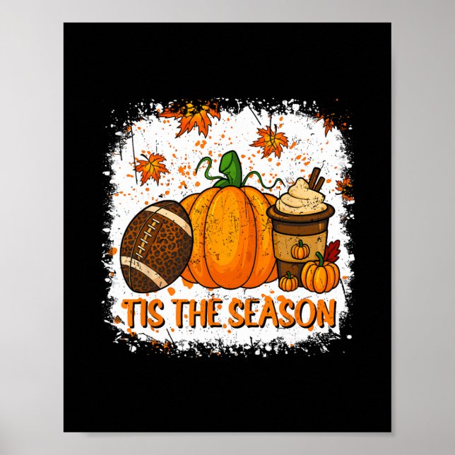Pumpa Krydda Fotll Det Är Säsongen Höst Tackgivnin Poster (Framsidan)