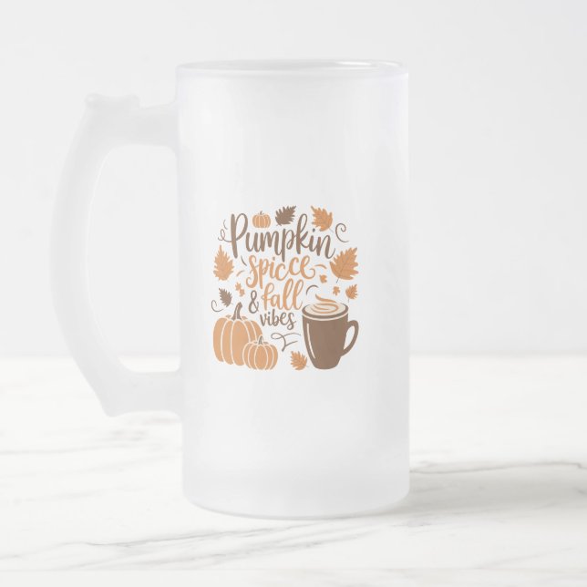Pumpa Krydda & Höststämning Frostat Ölglas (Vänster)