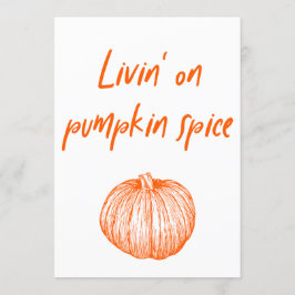 Pumpa Krydda Läcker Höst Kawaii Ord Konst Inbjudningar