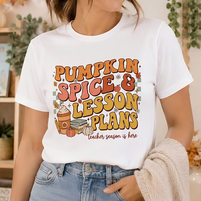Pumpa Krydda & Lektionsplaner Höstlärare T Shirt (Skapare uppladdad)