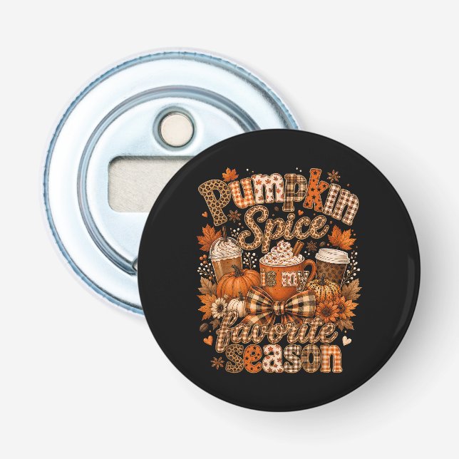 Pumpa Krydda Min Favorit Säsong Höst Latte Flasköppnare (Framsidan)