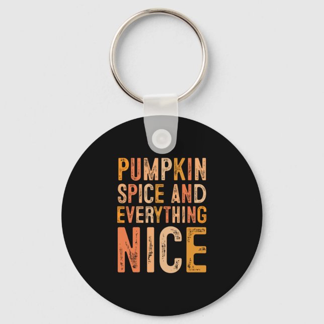 Pumpa Krydda Och Allt Gott Höst Autumn Sjöar Nyckelring (Framsida)