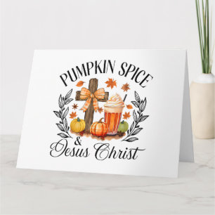 Pumpa Krydda Och Jesus Kristus Kors Pumpa Chris Kort