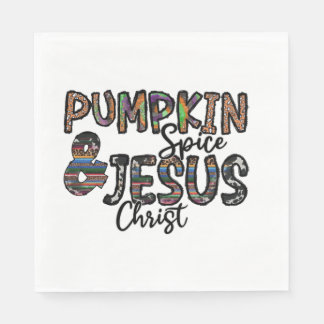 Pumpa Krydda Och Jesus Kristus Pappersservett