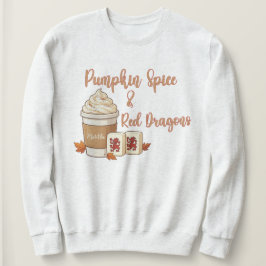Pumpa Krydda och Röda Drakar Mahjong Höst T Shirt