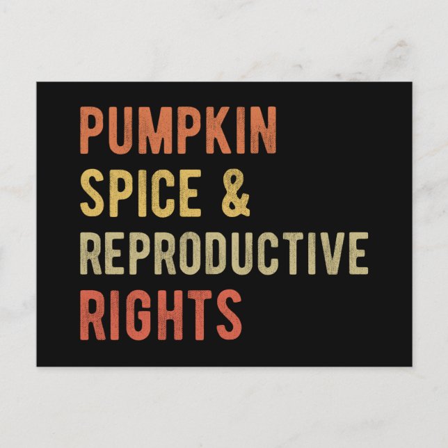 Pumpa Krydda & Reproduktiva Rättigheter I Vykort (Framsida)