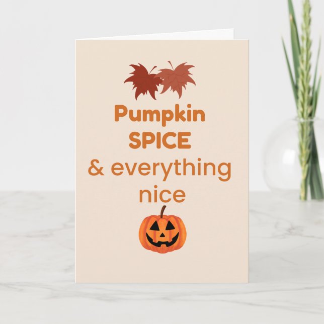 Pumpa Kryddad Allt Gott Höst Design Kort (Framsida)