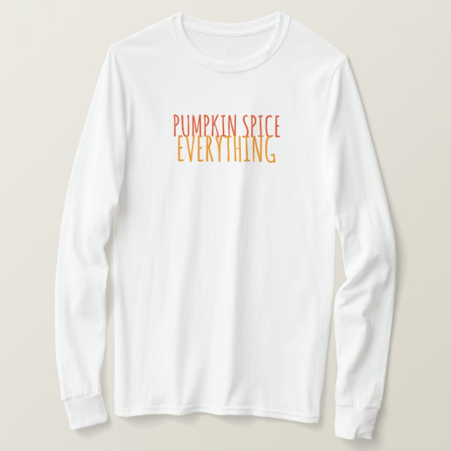 Pumpa Kryddad Allt Långärmad T-Shirt (Design framsida)