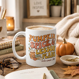 Pumpa Kryddad Lektionsplaner Retro Höst Lärare Gåv Kaffemugg