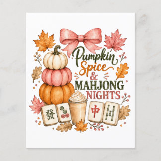 Pumpa Kryddad Mahjong Nätter Flygblad