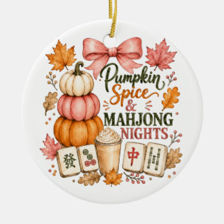 Pumpa Kryddad Mahjong Nätter Julgransprydnad Keramik