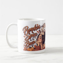 Pumpa Kryddad På Hjärnan Höst Kaffeälskare Mugg