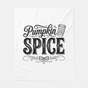 Pumpa Kryddad Vintage Kaffe Höst Tröja Design_1 Fleecefilt