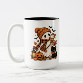 Pumpa Kryddande Spök Mysig Halloween Två-Tonad Mugg