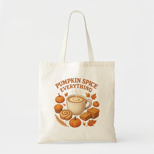 Pumpa Kryddat Allt-Totebag – Mysig Höst  Tygkasse (Framsidan)