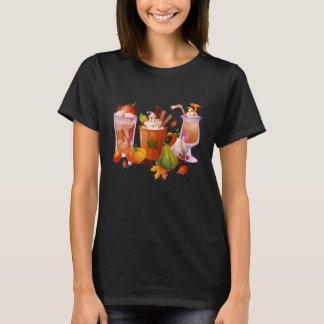 Pumpa Kryddat Kaffebrygg Höstkaffe Tacksgiving Hös T Shirt