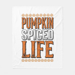 Pumpa Kryddat Liv Vintage Halloween Typografi D Fleecefilt
