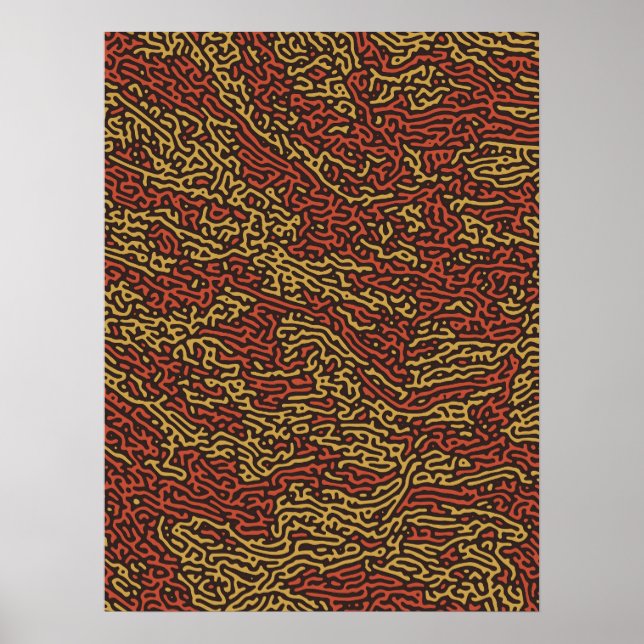 Pumpa Kryddförklädnad Höstfärg Mönster Poster (Framsidan)
