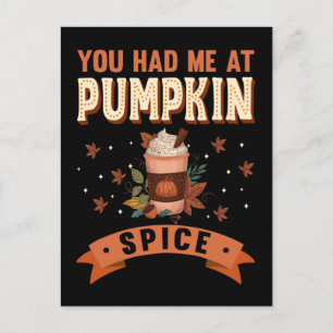 Pumpa Kryddig Rolig Halloween Paj Kaffelatte Vykort