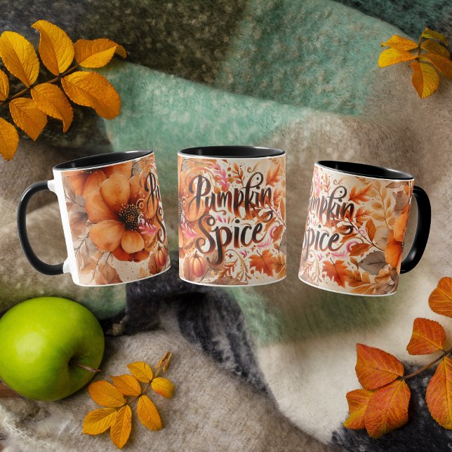 Pumpa Kryddig Whimsical Thanksgiving Mugg (Skapare uppladdad)