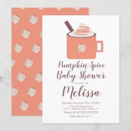 Pumpa Kryddkaffe Lägereldsmugg Höst Bebis Shower Inbjudningar