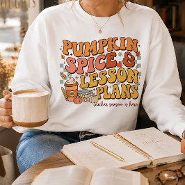 Pumpa Kryddlärare Höst Lektionsplaner Retro Konst T Shirt
