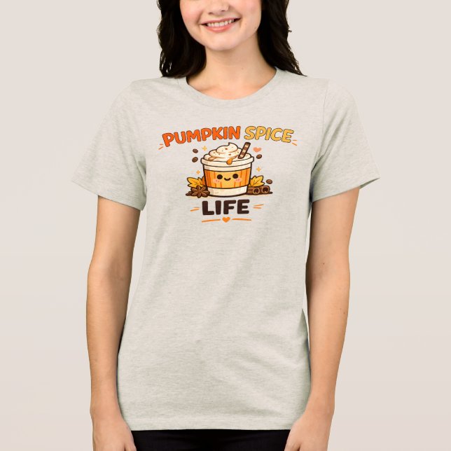 Pumpa Kryddliv Söt Höst Kaffe T-Shirt | Mysig (Framsida)