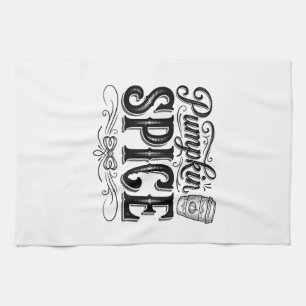Pumpa Kryddor Vintage Kaffe Höst Tröja Design_1 Kökshandduk