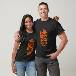 Pumpa Kyssar Skördeönskningar Typografi T Shirt