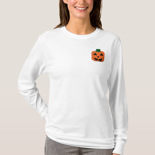 Pumpa Lång-Muffa kvinna T-tröja T-shirt (Framsida)