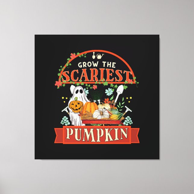 Pumpa Lantbrukare Halloween Canvastryck (Framsida)