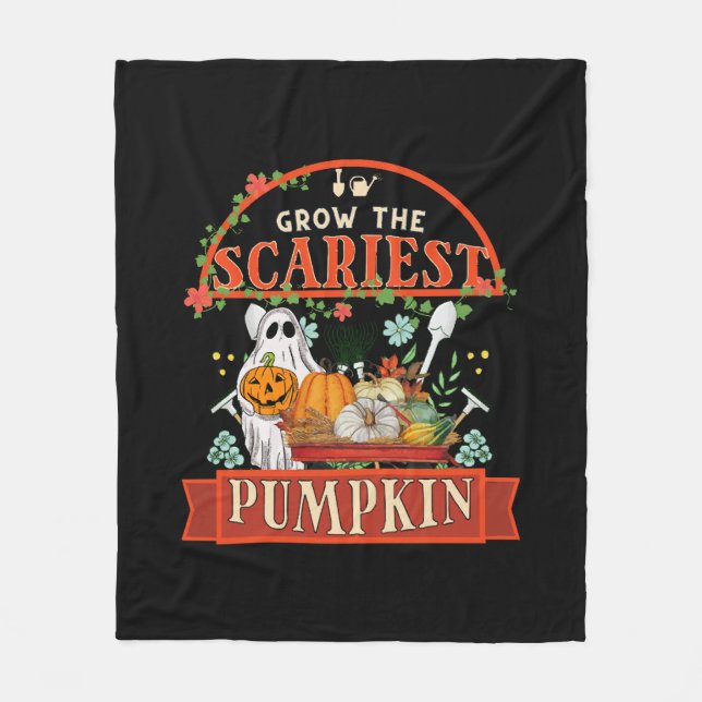 Pumpa Lantbrukare Halloween Fleecefilt (Framsidan)