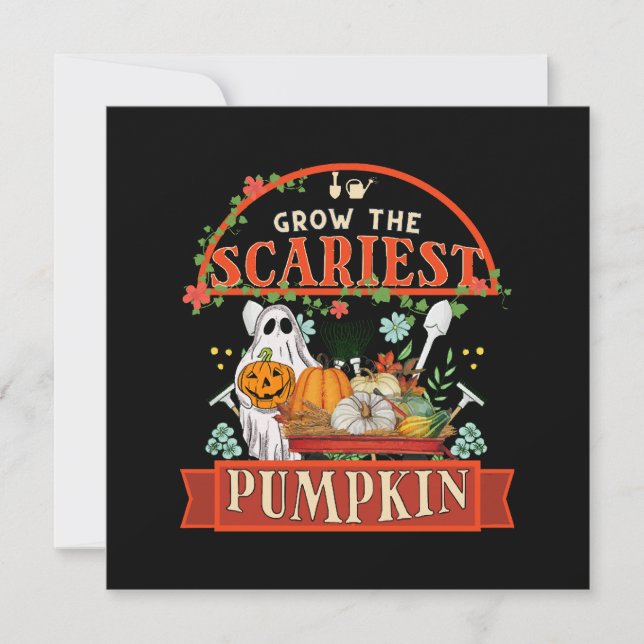 Pumpa Lantbrukare Halloween Inbjudningar (Framsida)