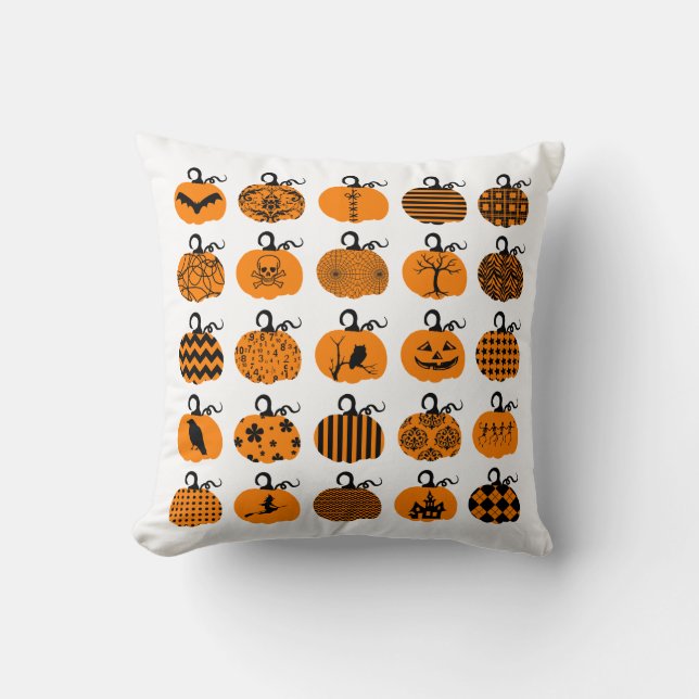 Pumpa lappar Halloween dekorativ kudde (Framsida)