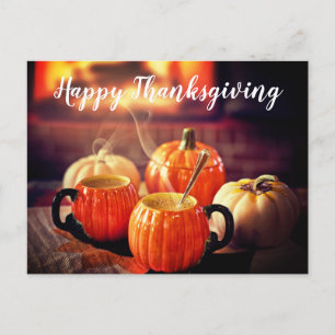 Pumpa Latte Thanksgiving vykort