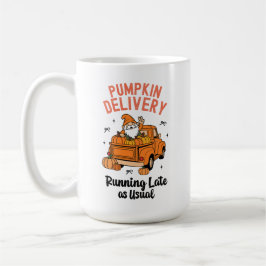 Pumpa Leverans Sen Som Vanligt Rolig Höst  Kaffemugg