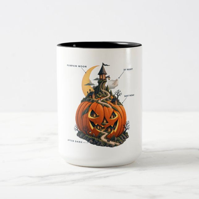 Pumpa Månad Midnattsby Två-Tonad Mugg (Center)